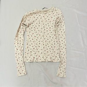 Brandy Melville Floral Thermal Long Sleeve